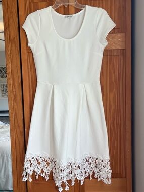 charlotte russe white dress Y2K Swirl Print Calico 16 pit to pit 23 pit to bottom hem Womens small NEW with tags little white dress | Musings
